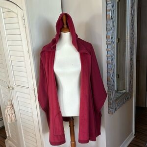 Hooded Red Cape Wrap